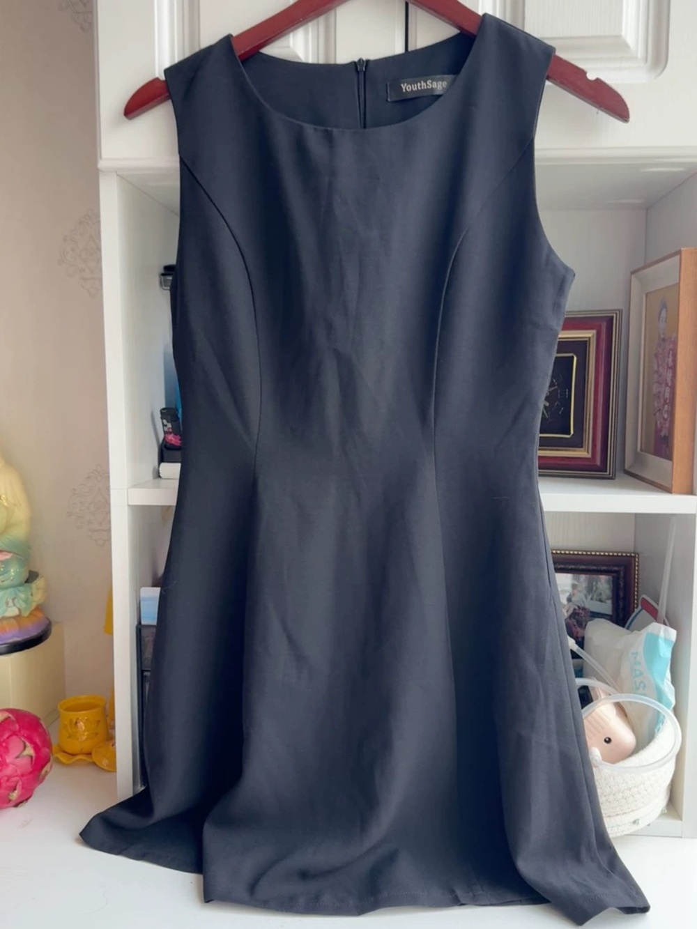 Classic Black Sleeveless A-Line Dress